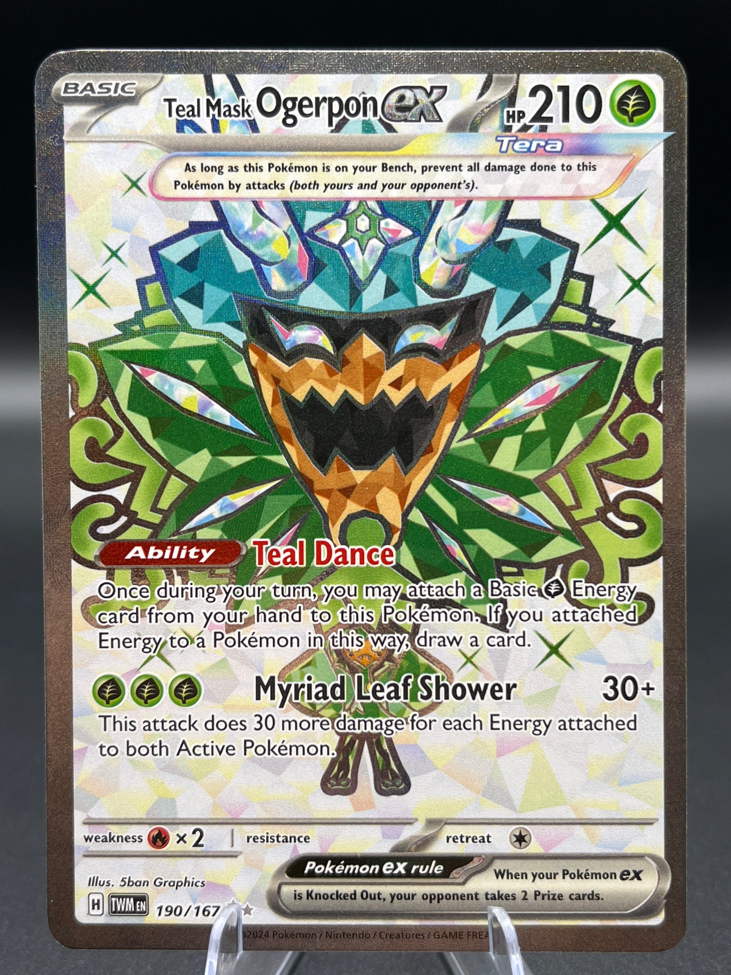 Pokémon TCG: 2024 Teal Mask Ogerpon ex - 190/167 - SV: Twilight Masquerade