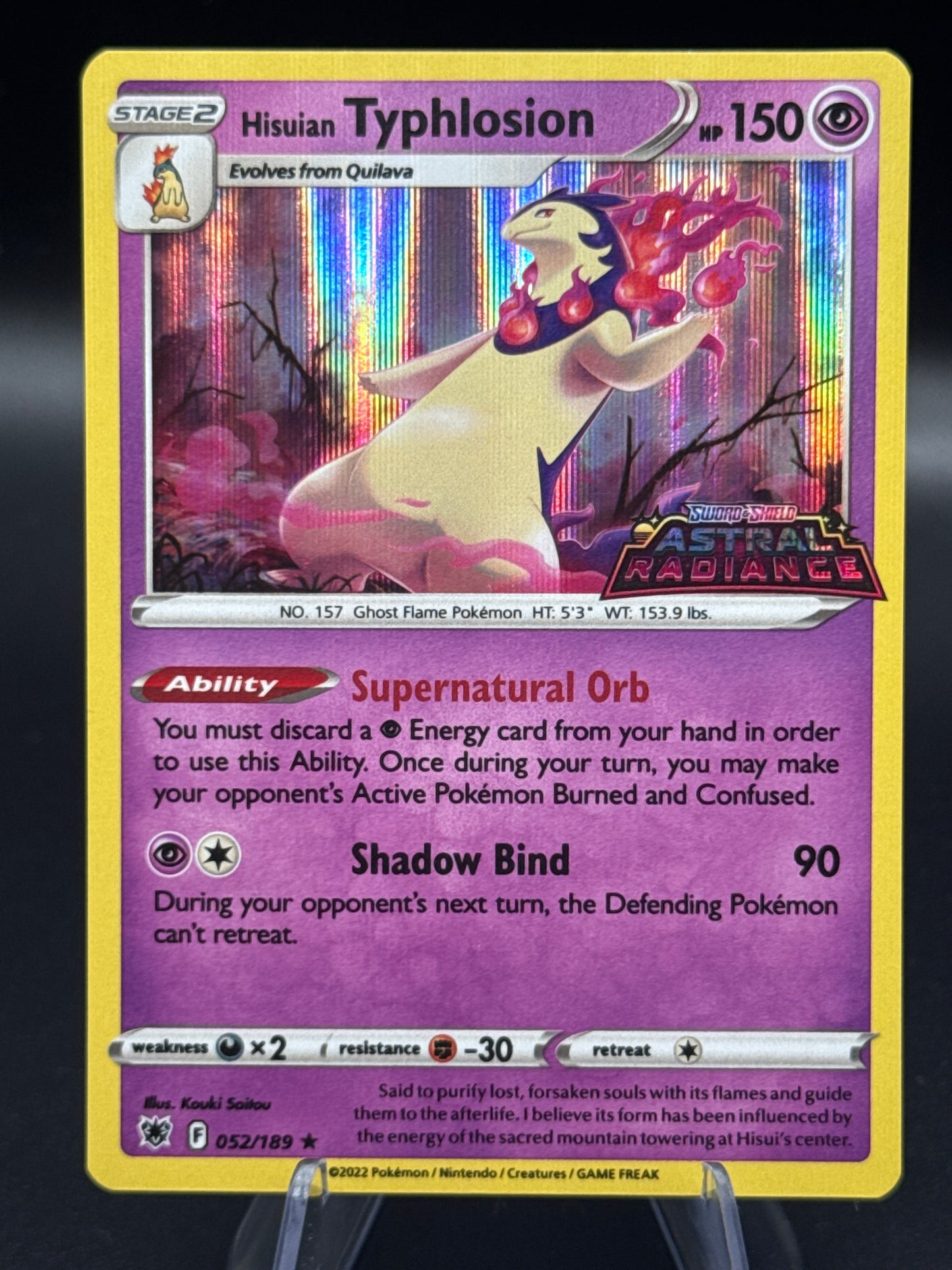Pokemon TCG 2022 Hisuian Typhlosion 052/189 Astral Radiance Promo