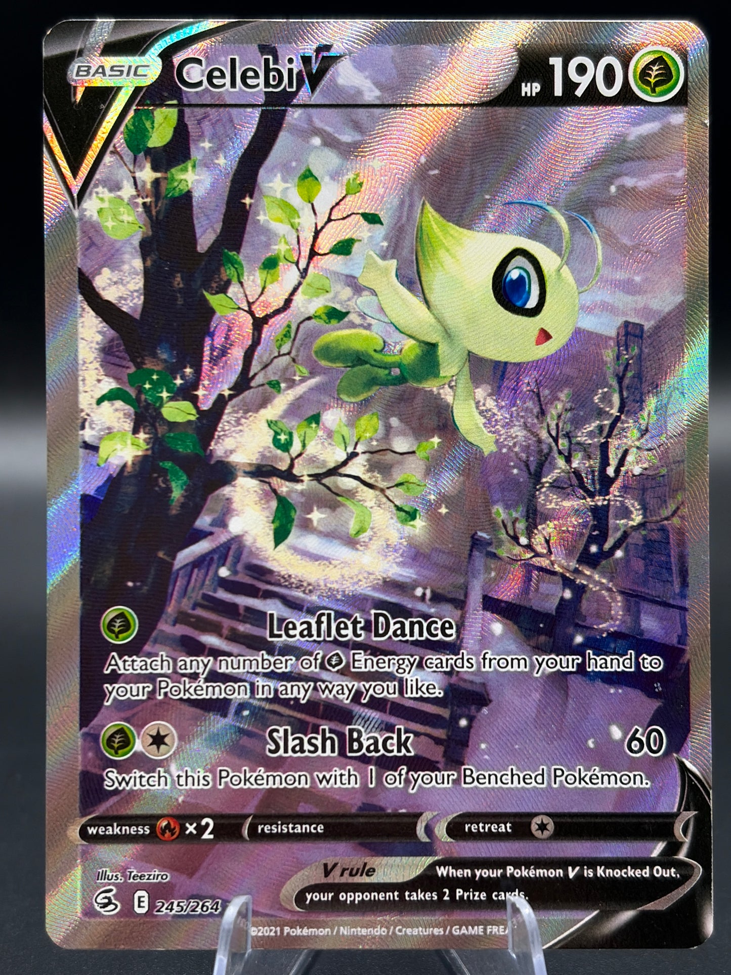 Pokémon TCG: 2021 Celebi V - 245/264 - SWSH: Fusion Strike