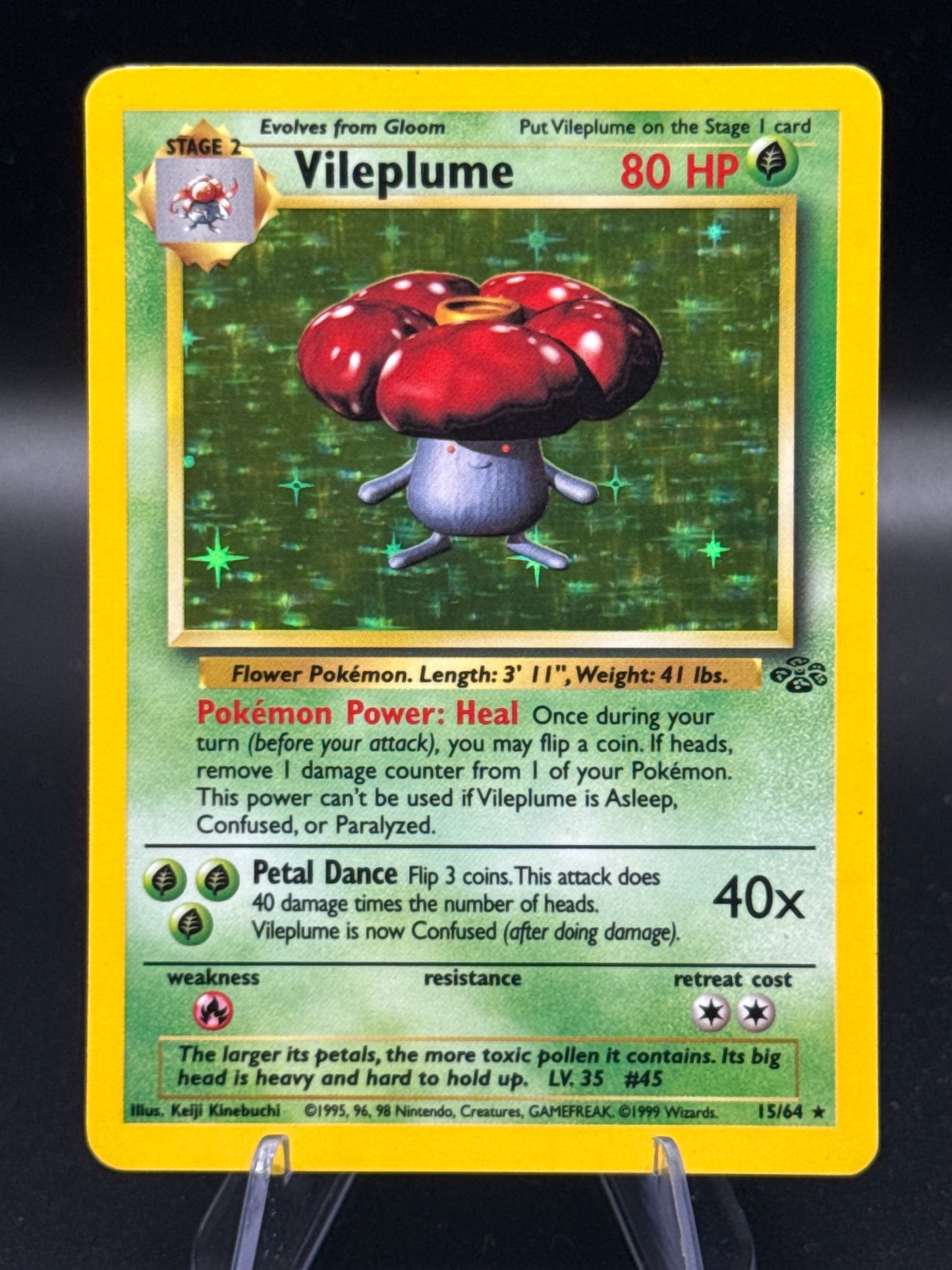 Pokémon TCG: 1999 Vileplume 15/64 Jungle Unlimited Holo