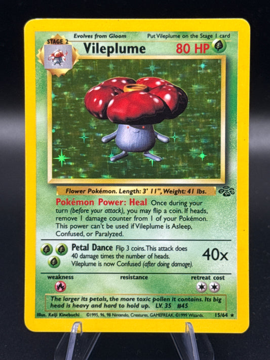 Pokémon TCG: 1999 Vileplume 15/64 Jungle Unlimited Holo