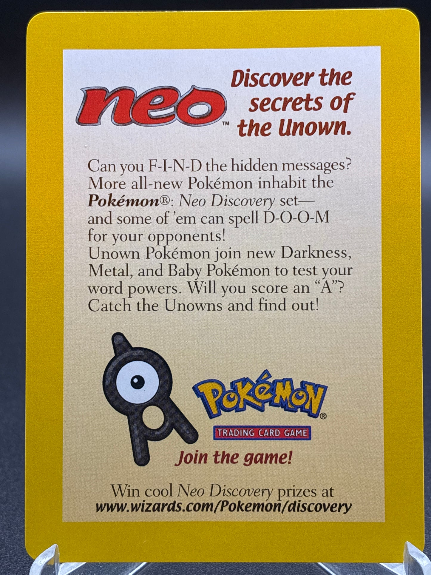 Pokémon TCG: Third Movie Entei Promo Insert WOTC Promo (Pokémon 3: The Movie)