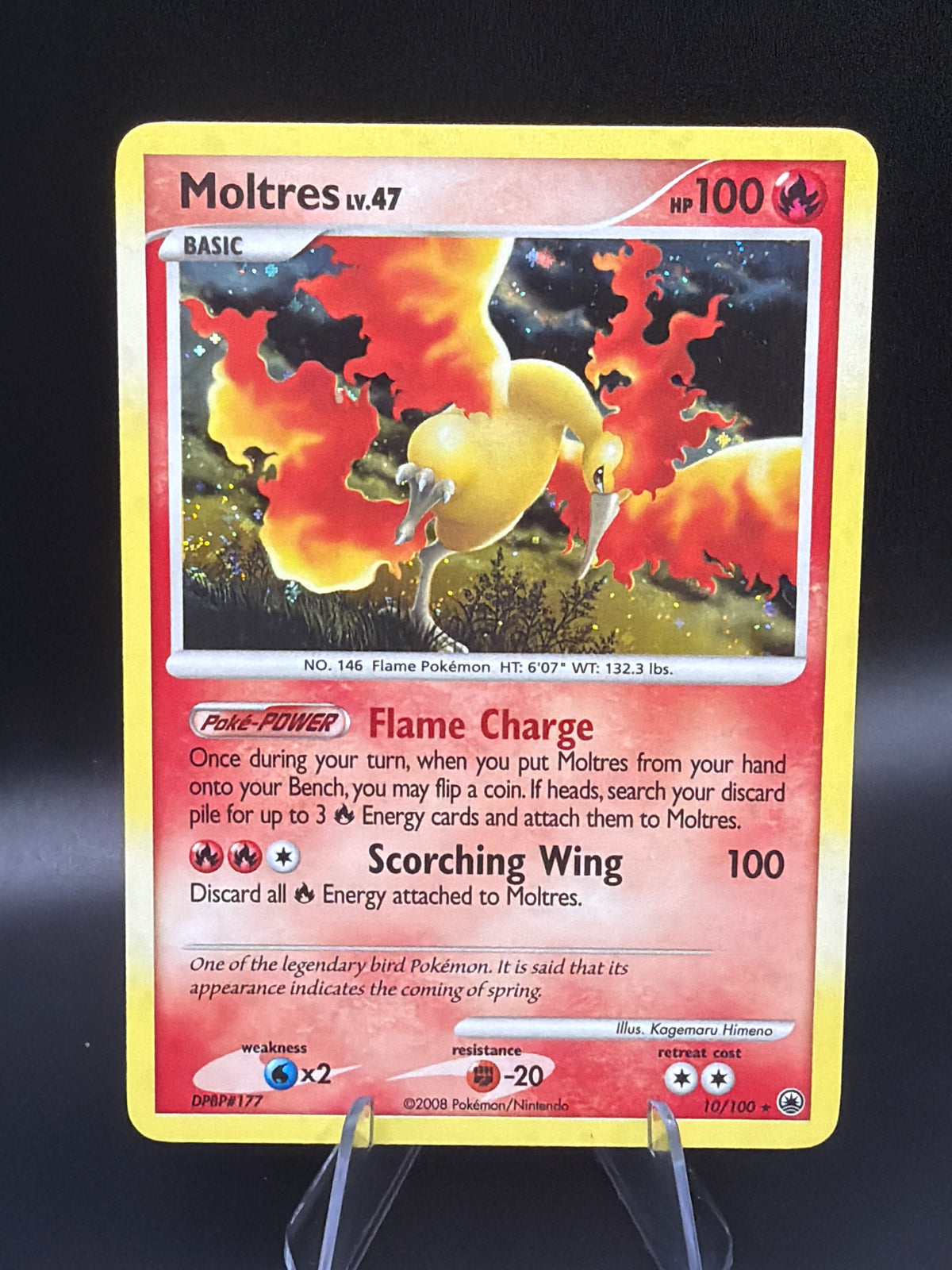 Pokémon TCG: 2008 Moltres 10/100 - Majestic Dawn Holo