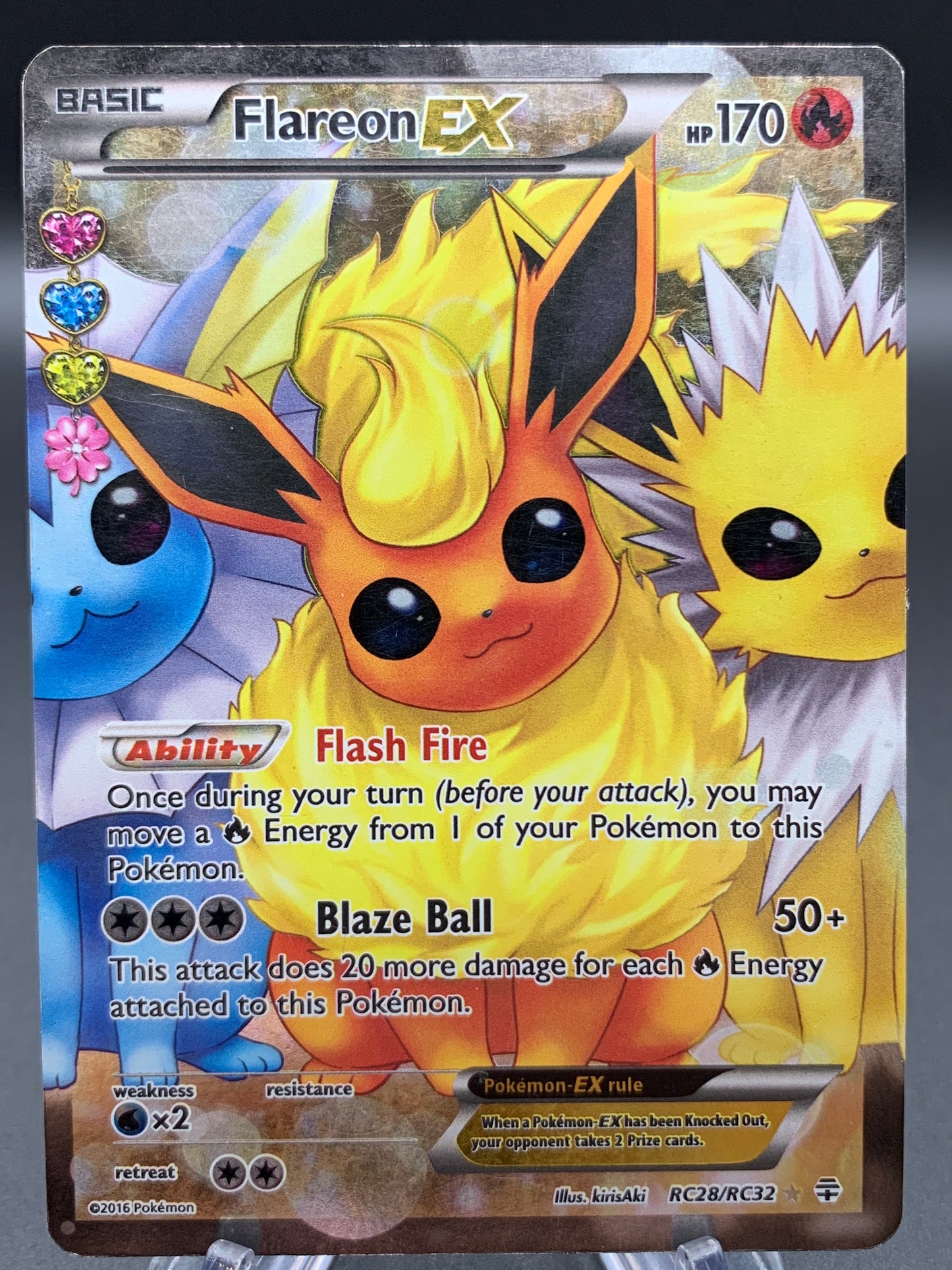Pokémon TCG: 2016 Flareon EX - RC28/RC32 - XY: Generations Radiant Collection