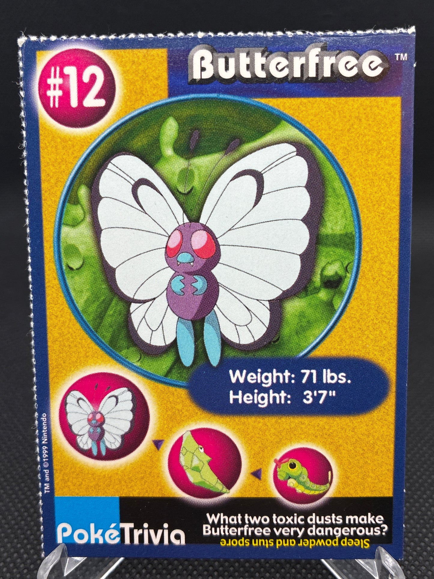 Pokémon TCG: 1999 Butterfree #12 - Burger king Poke trivia
