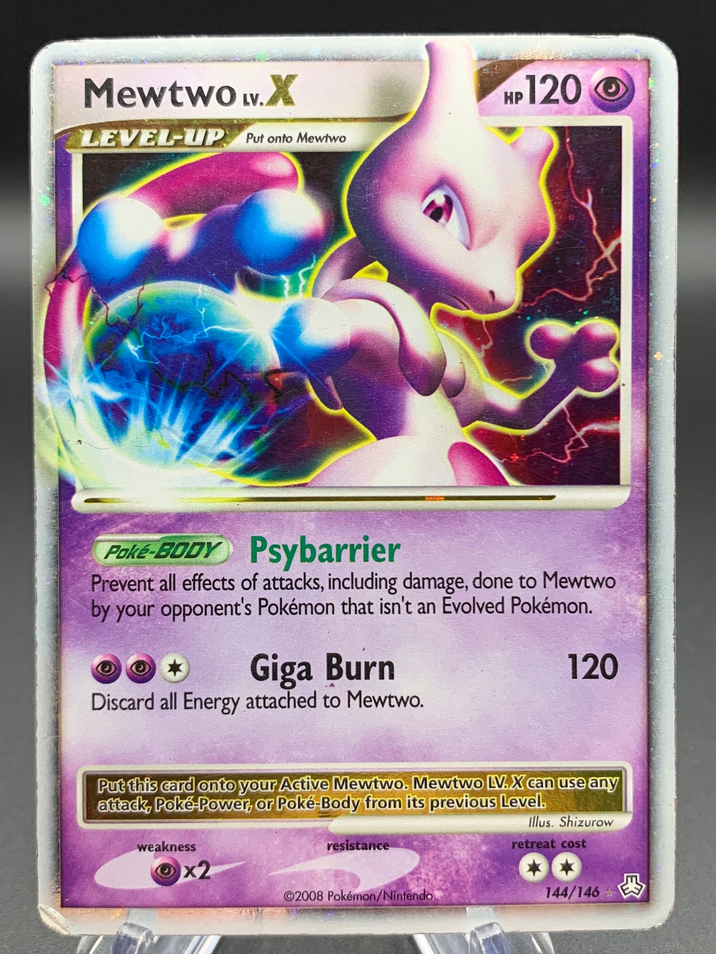 Pokémon TCG: 2008 Mewtwo LV.X - 144/146 - DP: Legends Awakened