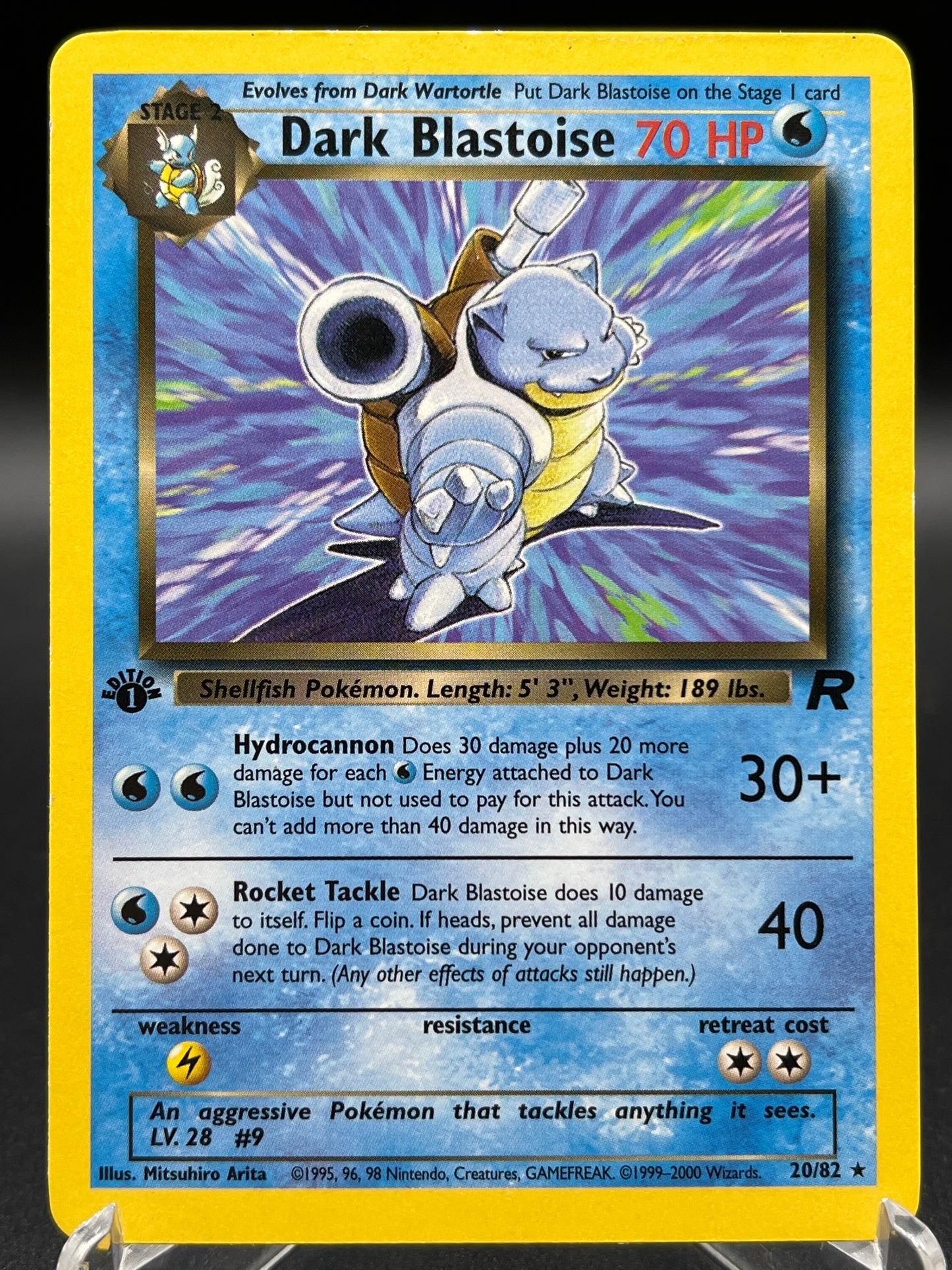 Pokémon TCG: 2000 1st Edition Dark Blastoise 20/82 Team Rocket