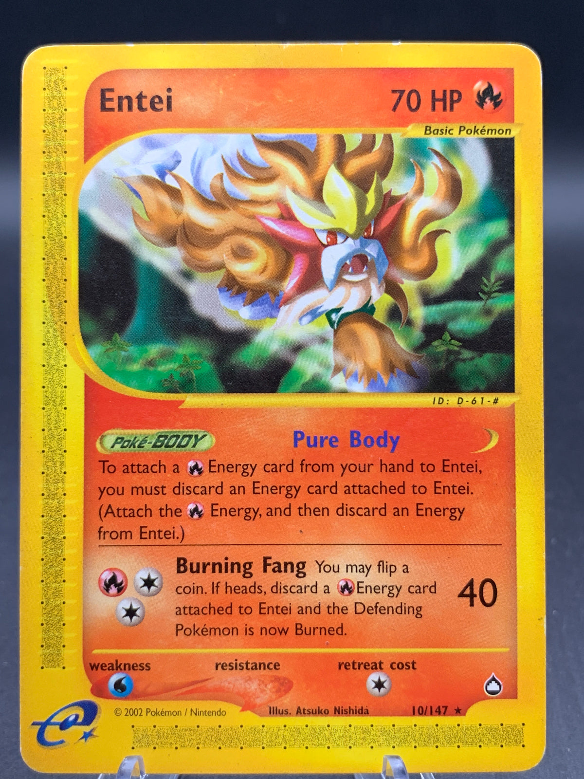 Pokémon TCG: 2002 Entei - 10/147- AQ: Aquapolis