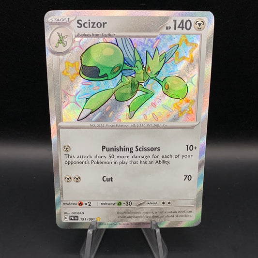 Pokémon TCG: 2024 Scizor 191/091 S&V Paldean Fates Baby Shiny