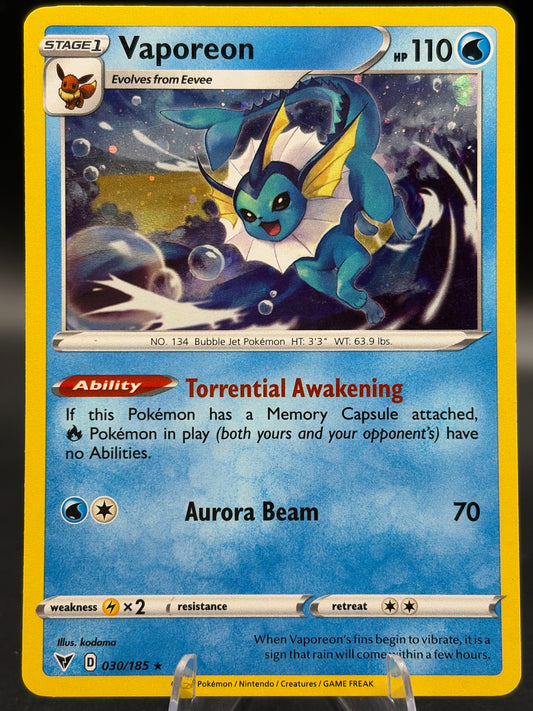 Pokémon TCG: Vaporeon - 030/185 (Cosmos Holo) - Miscellaneous Cards & Products (MCAP)