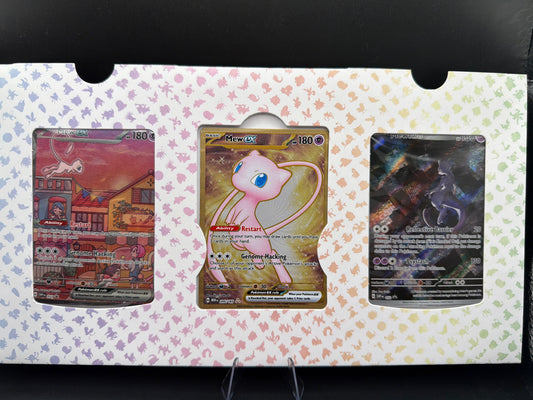 Pokémon TCG: 2023 UPC Promo Set SEALED Mew 053, Metal Gold Mew EX 205/165, Mewtwo 052