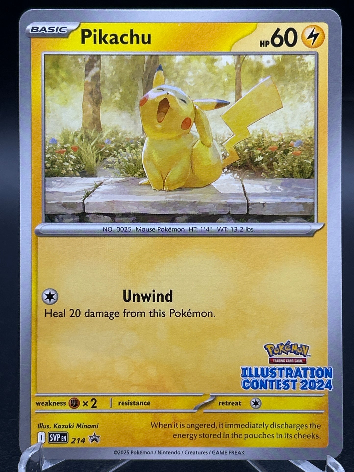 Pokémon TCG: 2025 Pikachu 214 SV: Illustration Contest 2024 Promo