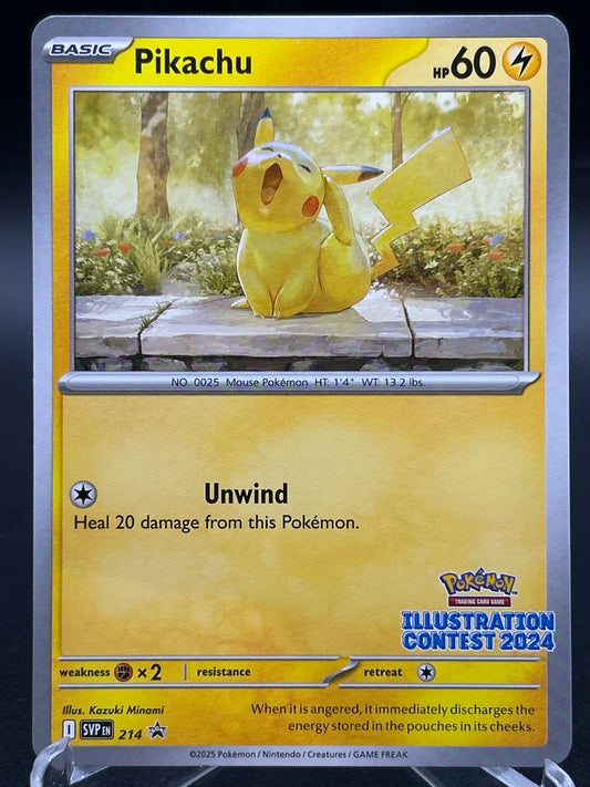 Pokémon TCG: 2025 Pikachu 214 SV: Illustration Contest 2024 Promo