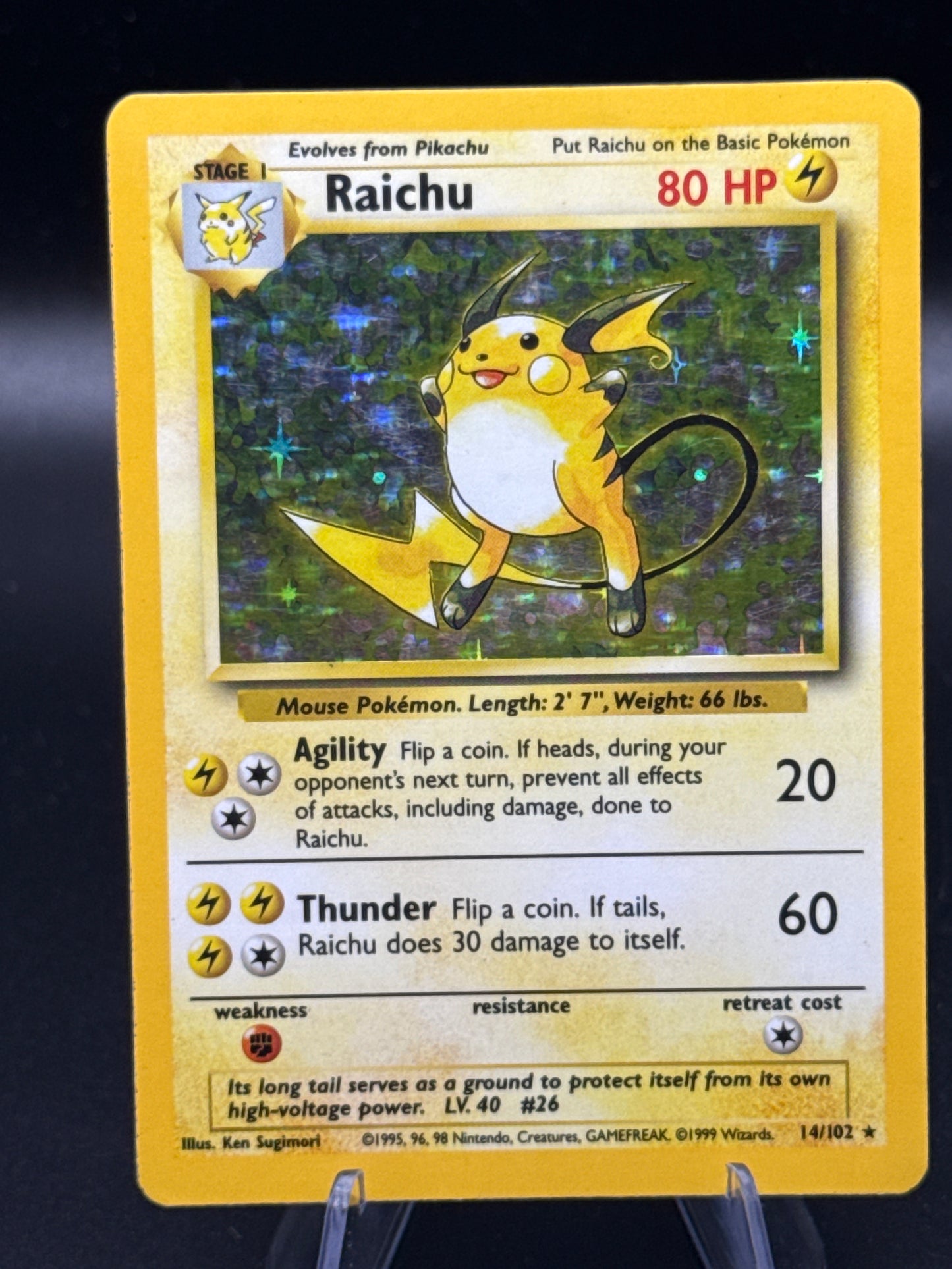 Pokémon TCG: Raichu 14/102 Base Set Holo