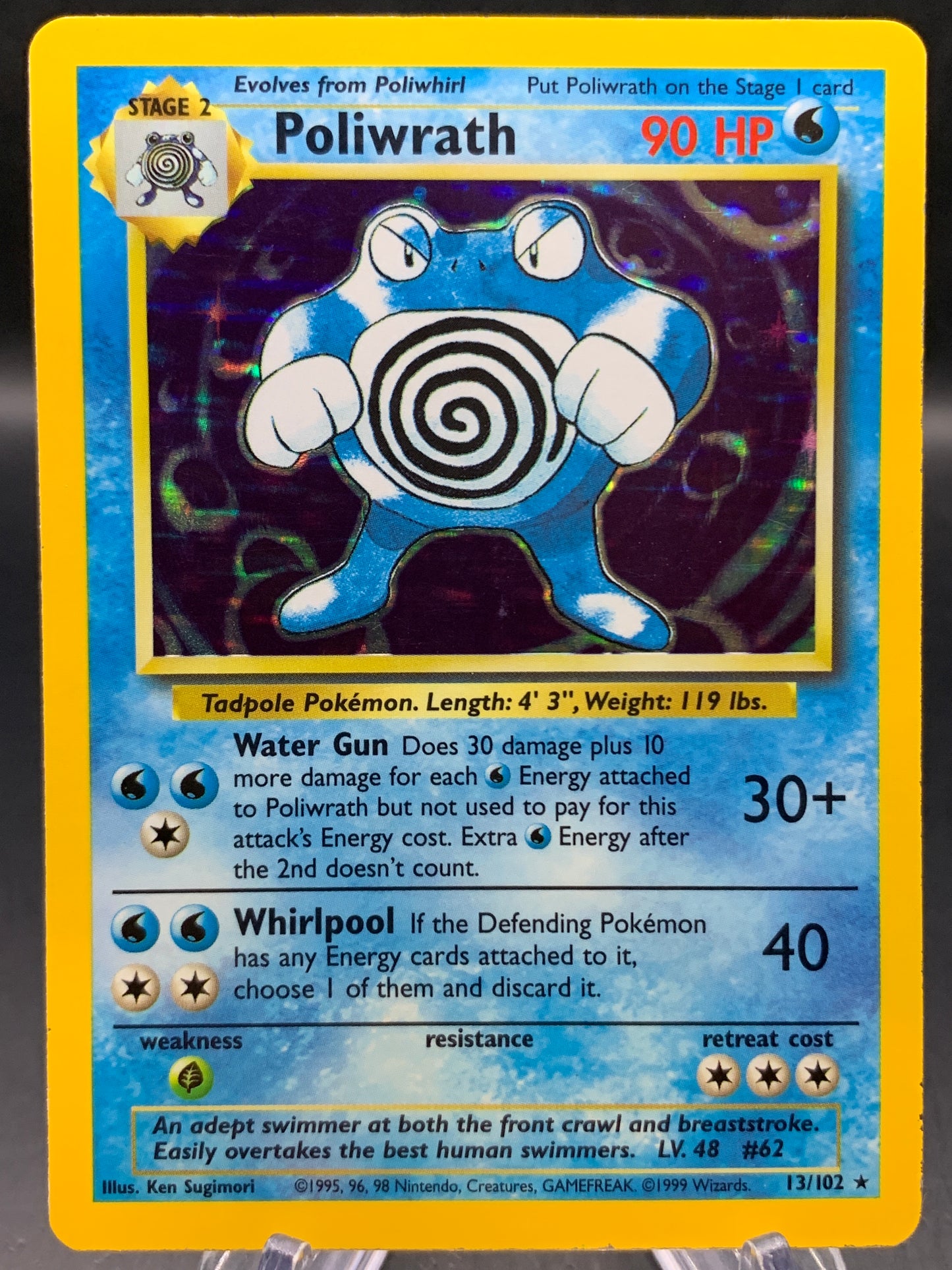 Pokémon TCG: 1999 Poliwrath - 13/102 - Base Set Holo