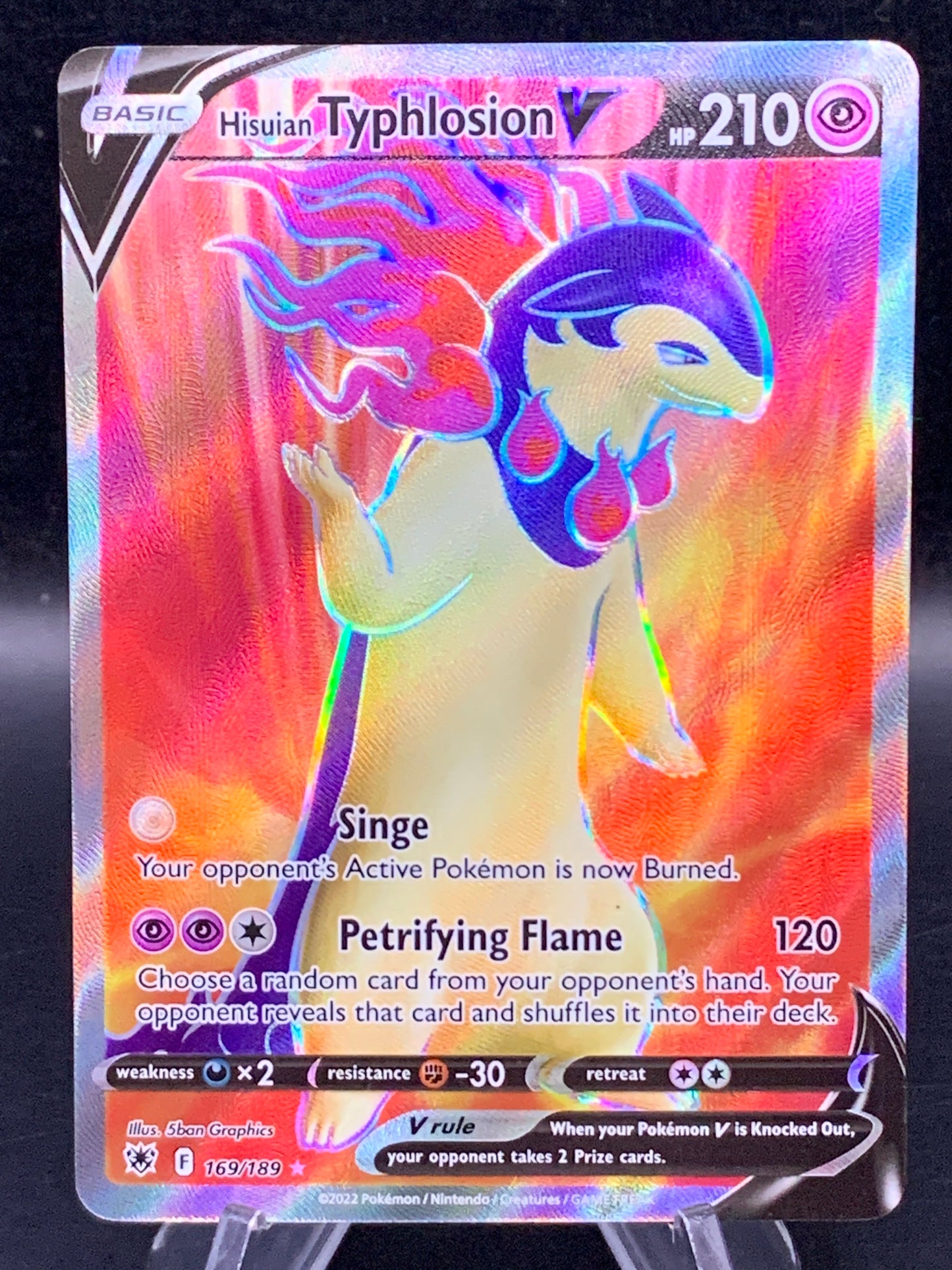 Pokemon TCG 2022 Hisuian Typhlosion V 169/189 Astral Radiance