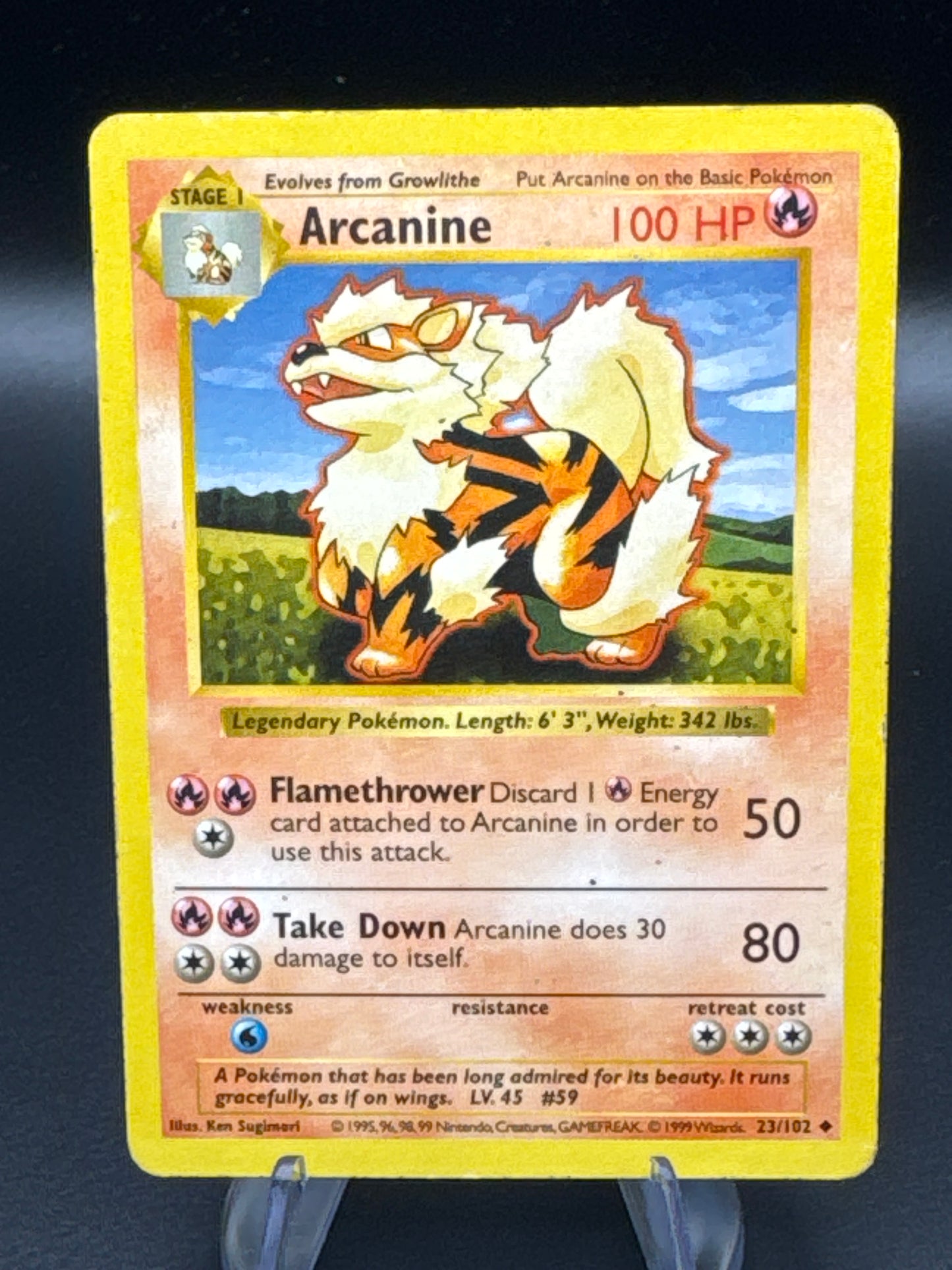 Pokémon TCG: 1999 Arcanine 23/102 Base Set Shadowless