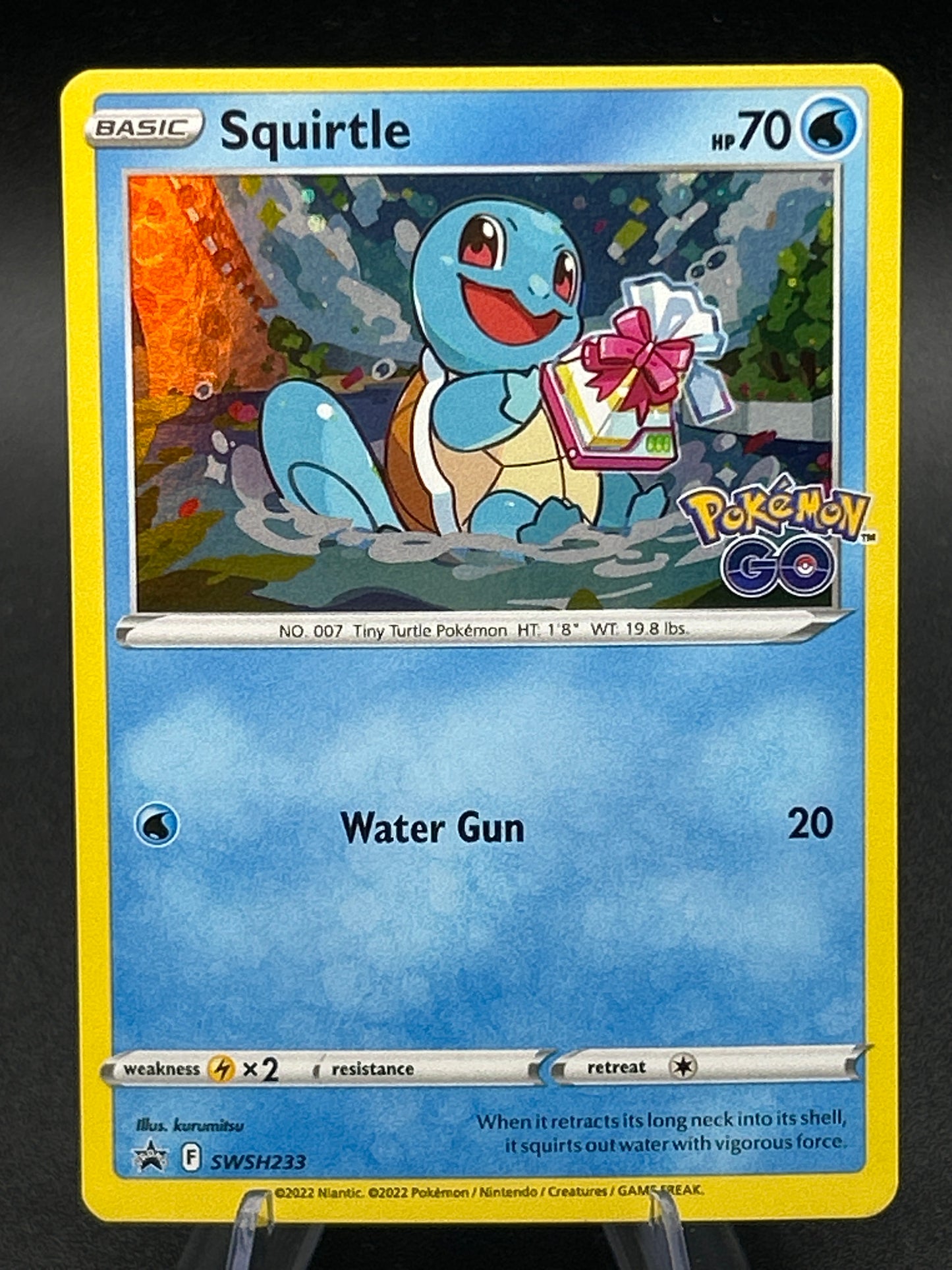 Pokémon TCG: 2021 Squirtle Pokemon Go Stamped SWSH233 Sword & Shield Promo