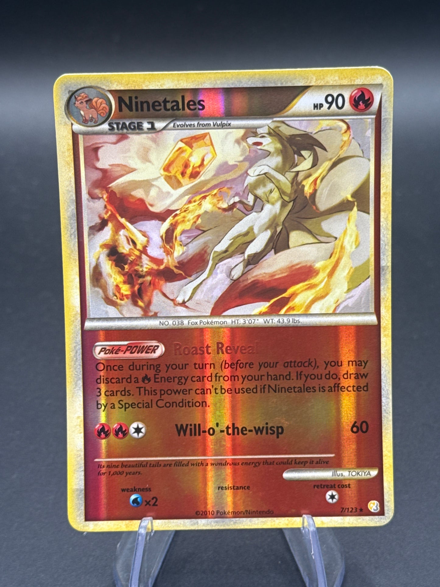 Pokémon TCG: 2010 Ninetales 7/123 - HeartSoul SoulSilver - Reverse Holo