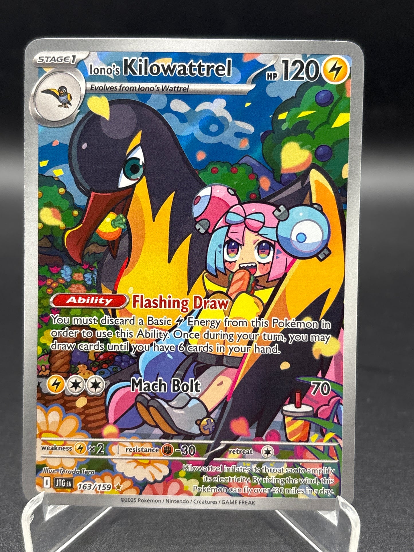 Pokémon TCG: 2025 Iono's Kilowattrel 163/159 SV: Journey Together