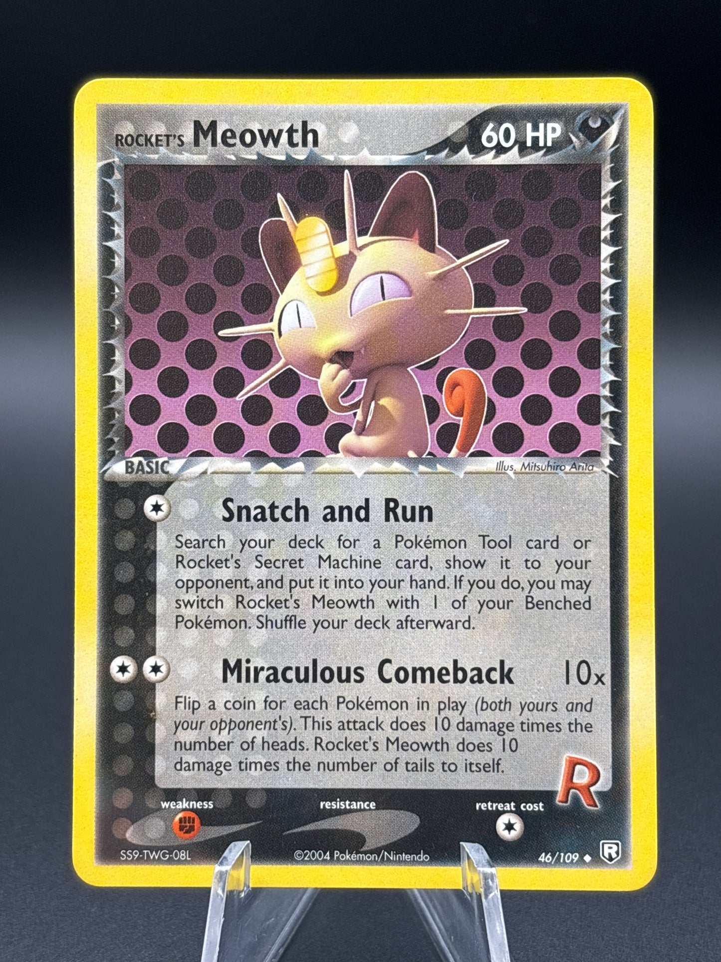 Pokemon TCG 2004 Rocket's Meowth  - 46/109 Team Rocket Returns