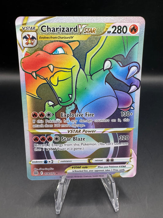 Pokémon TCG: 2022 Charizard VSTAR 174/172 Brilliant Stars Rainbow