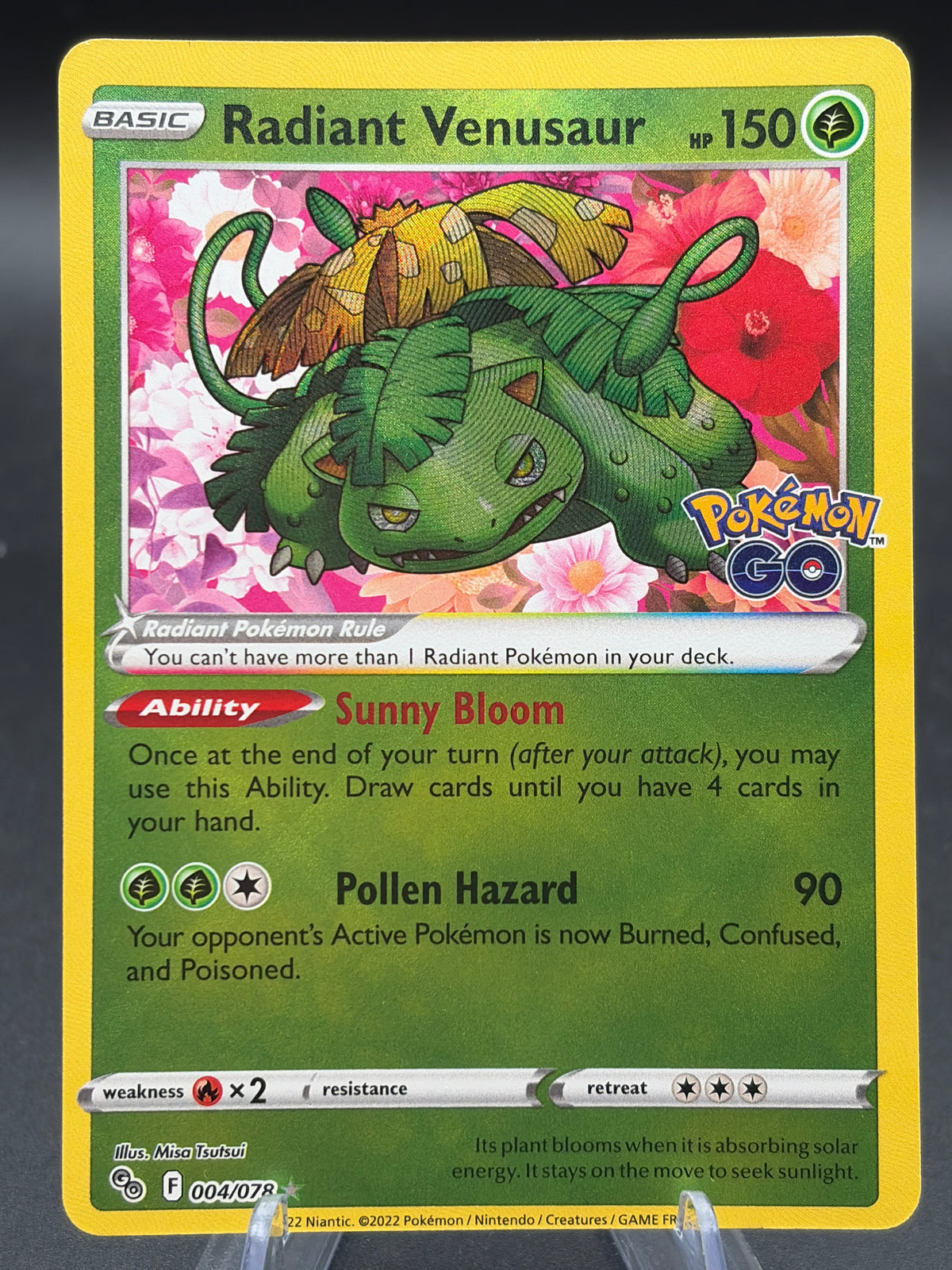 Pokemon TCG: 2022 Radiant Venusaur 004/078 - Pokemon Go