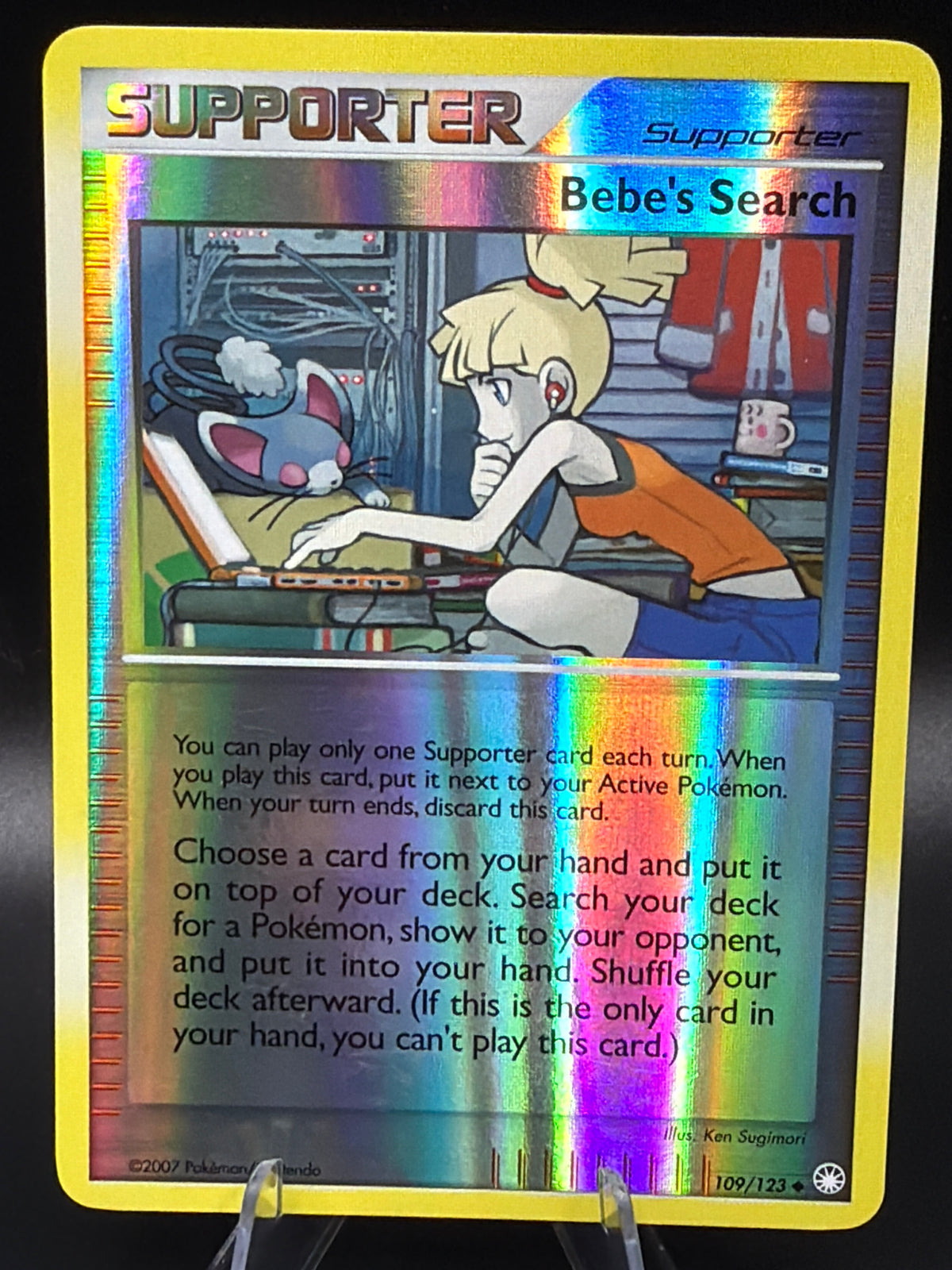 Pokémon TCG: 2007 Bebe's Search 109/123 Diamond & Pearl: Mysterious Treasures Reverse Holo