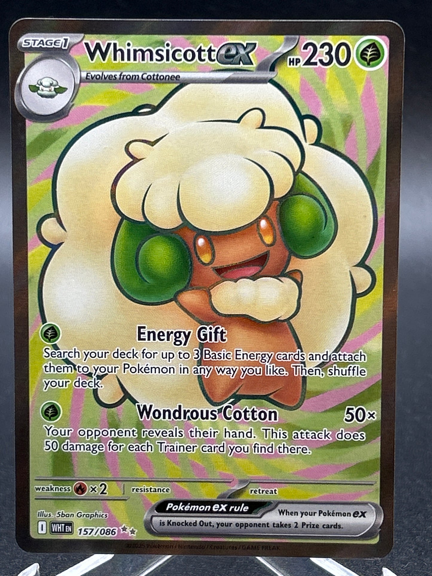 Pokémon TCG: 2025 Whimsicott ex - 157/086 - SV: White Flare
