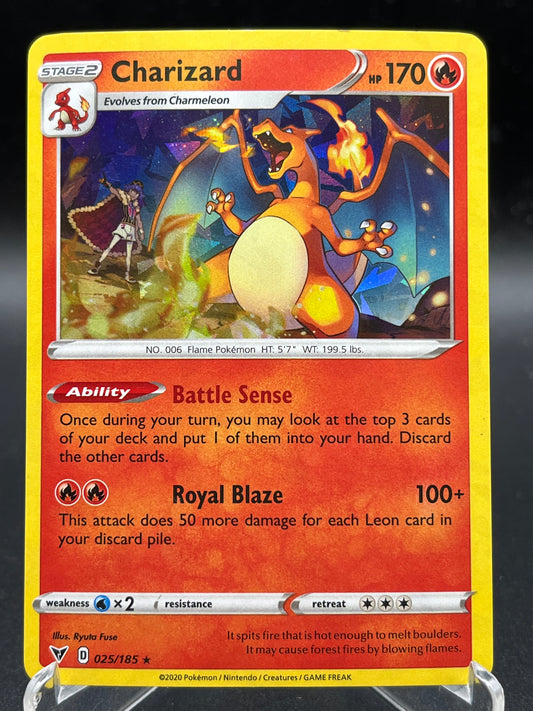 Pokémon TCG: 2020 Charizard 025/185 SWSH: Vivid Voltage Cracked Ice Holo