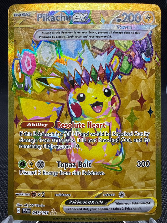 Pokémon TCG: 2024 Pikachu ex 247/191  SV: Surging Sparks