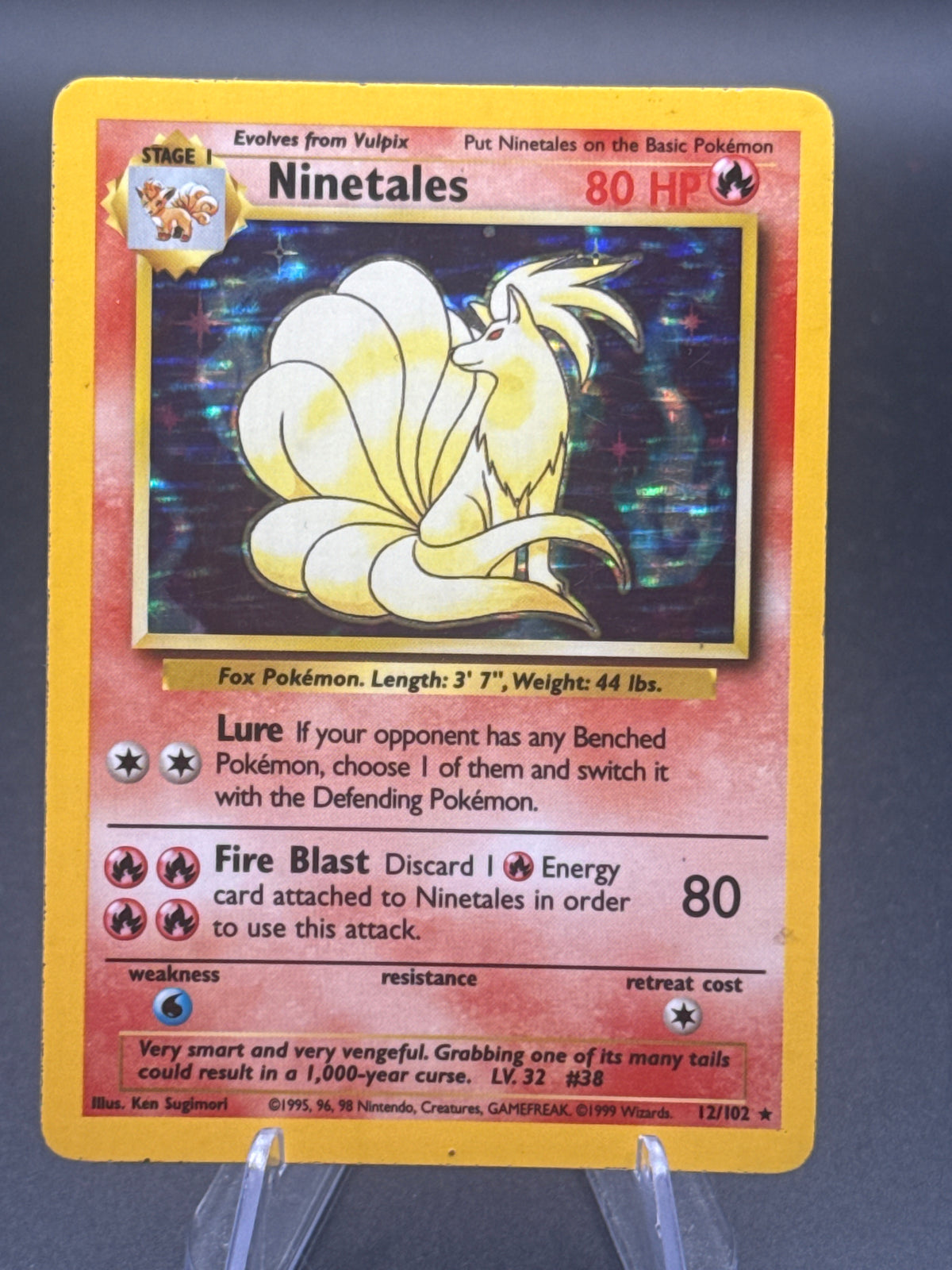 Pokémon TCG: 1999 Ninetales - 12/102 - Base Set Holo