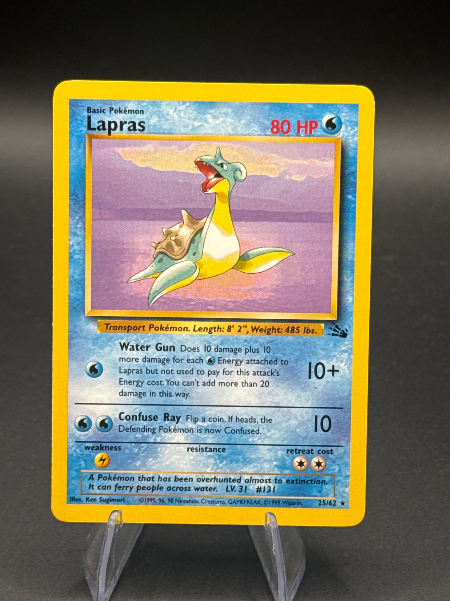Pokémon TCG: 1999 Lapras 25/62 Fossil Non-Holo