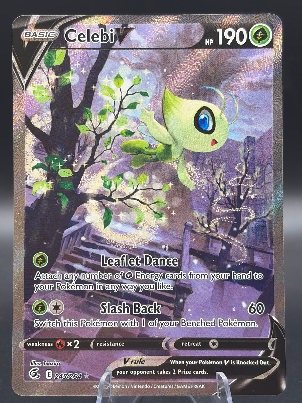 Pokémon TCG: 2021 Celebi V - 245/264 - SWSH: Fusion Strike