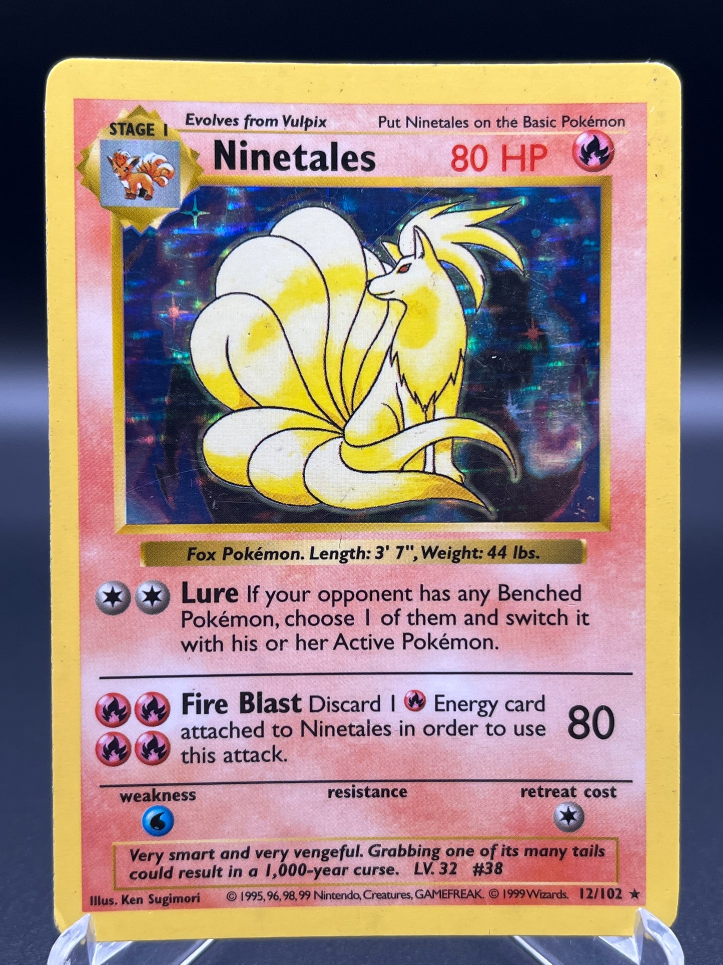 Pokémon TCG: 1999 Ninetales 12/102 - Base Set Shadowless