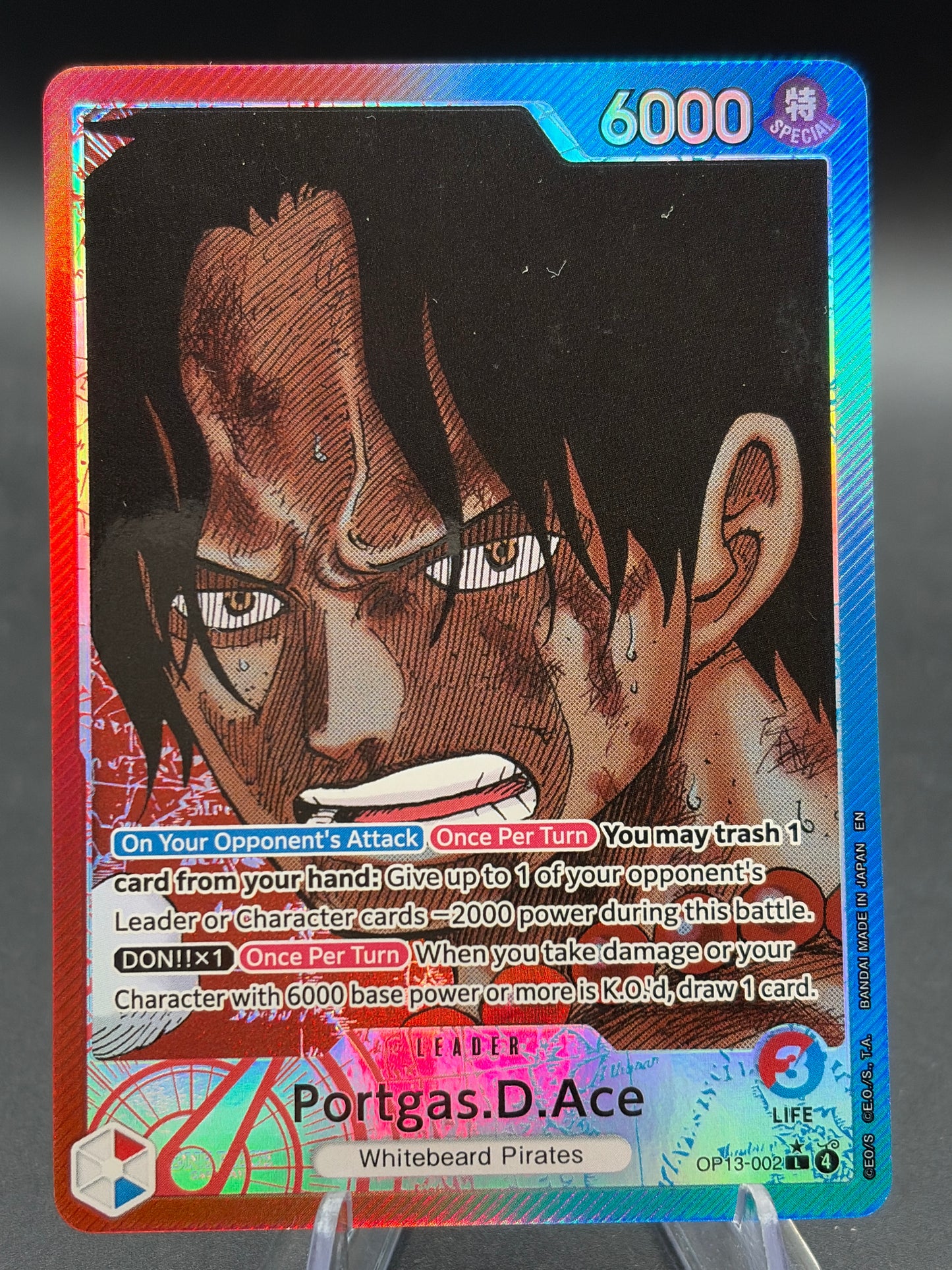 One Piece TCG: Portgas.D.Ace (002) (Alternate Art) - Carrying On His Will (OP13)