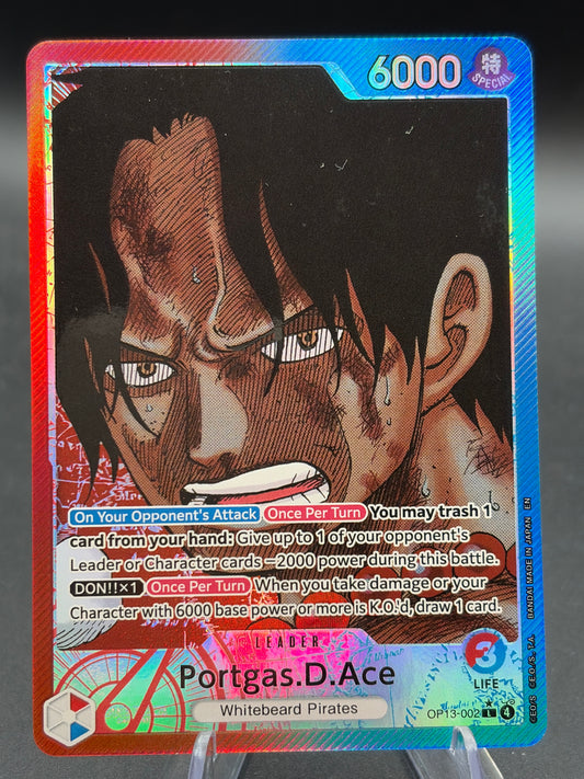 One Piece TCG: Portgas.D.Ace (002) (Alternate Art) - Carrying On His Will (OP13)