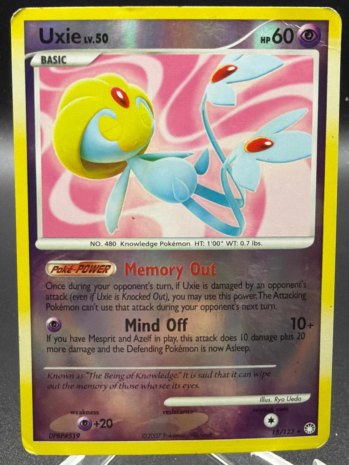 Pokémon TCG: 2007 Uxie LV.50 18/123 D&P Mystery Treasures Reverse Holo