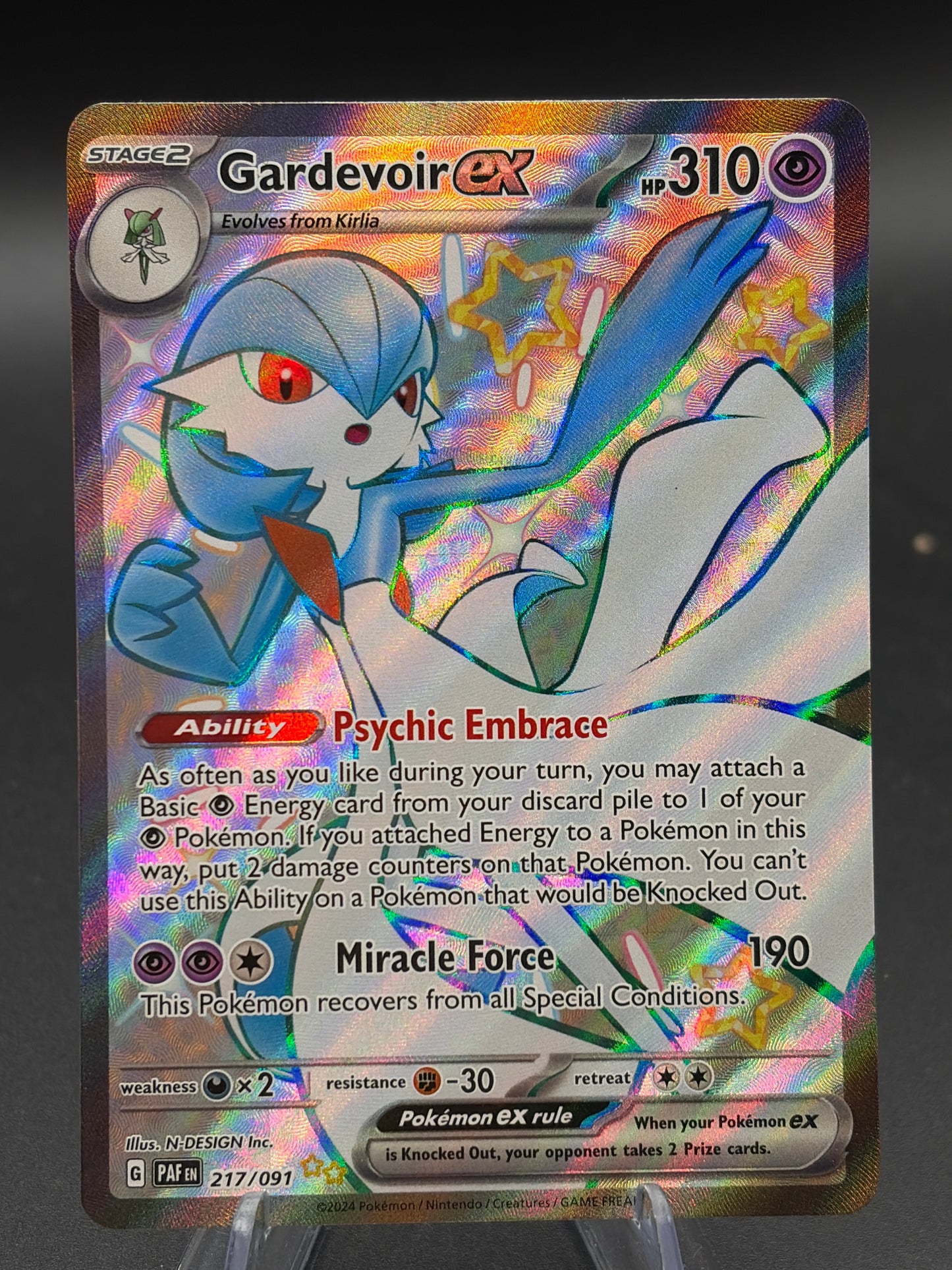 Pokémon TCG: 2024 Gardevoir ex - 217/091 - SV: Paldean Fates