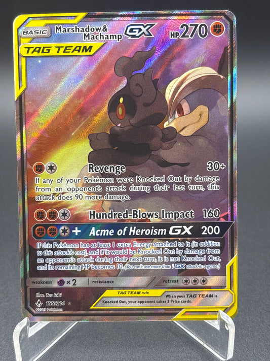 Pokémon TCG: 2019 Marshadow & Machamp GX 199/214 Unbroken Bonds Secret