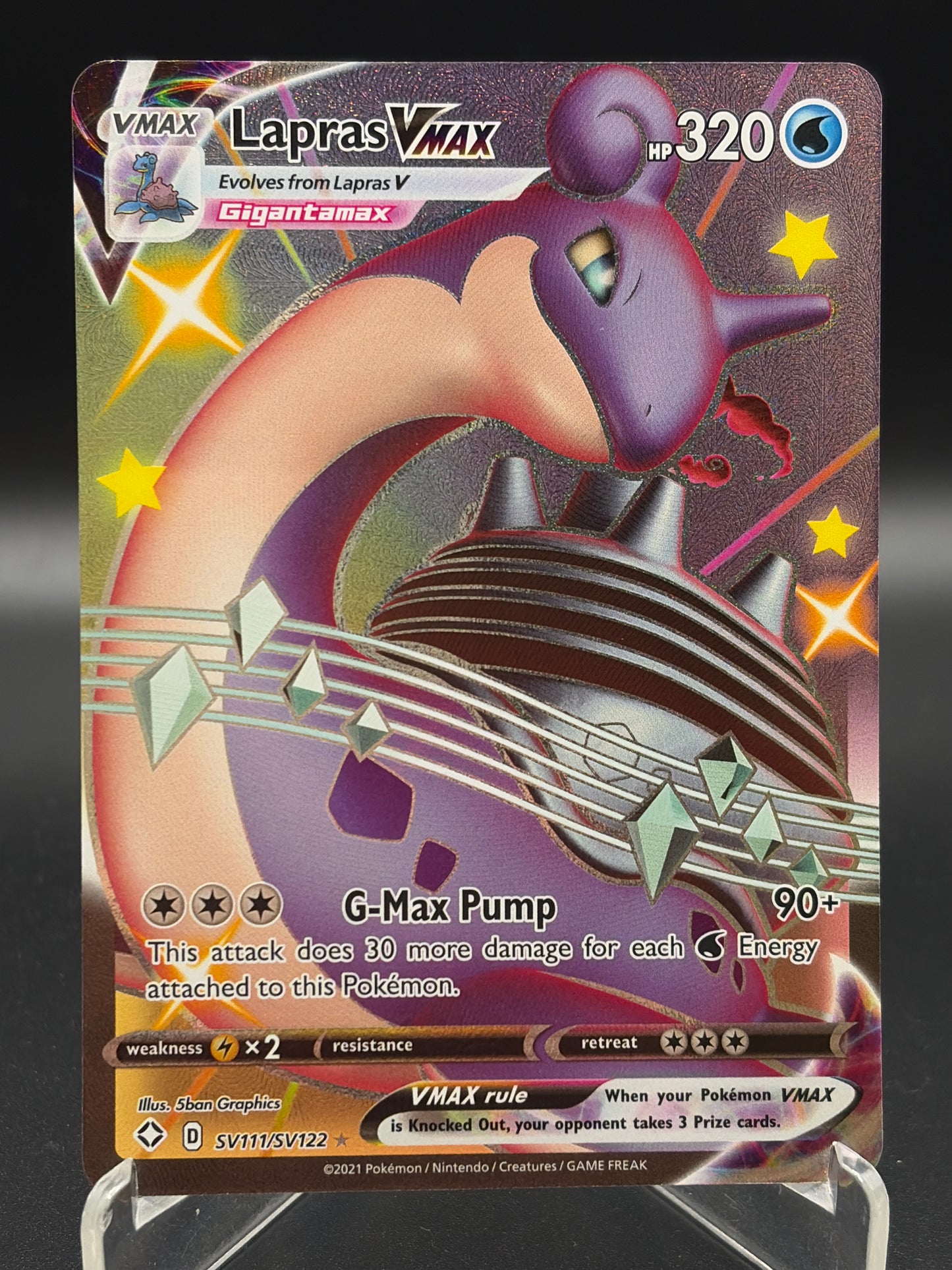 Pokémon TCG: 2021 Lapras VMAX - SV111/SV122 - Shining Fates: Shiny Vault