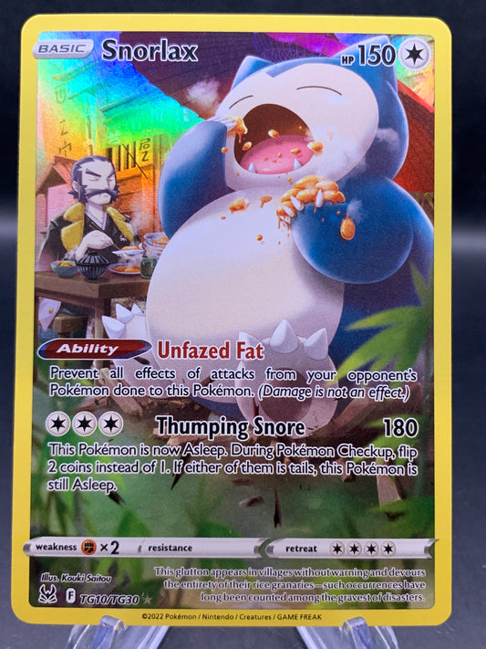 Pokémon TCG: 2022 Snorlax - TG10/TG30 - SWSH: Lost Origin Trainer Gallery