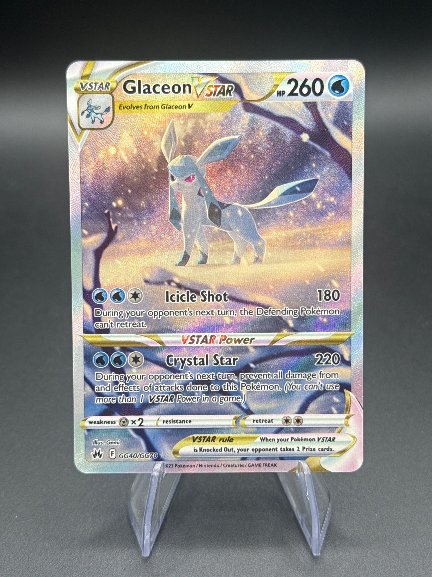 Pokémon TCG: 2023 Glaceon VSTAR - GG40/GG70 - SWSH: Crown Zenith