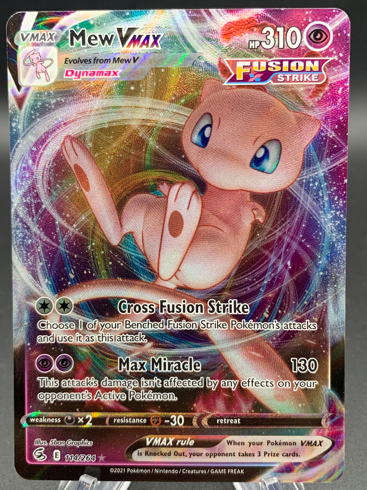 Pokémon TCG: 2021 Mew VMAX - 114/264 - SWSH: Fusion Strike