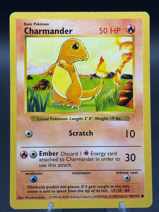 Pokémon TCG: 1999 Charmander 46/102 Base Set Shadowless
