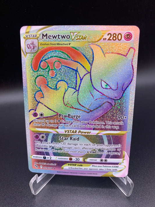 Pokemon TCG 2022 Mewtwo VSTAR 079/078 Pokemon Go Rainbow