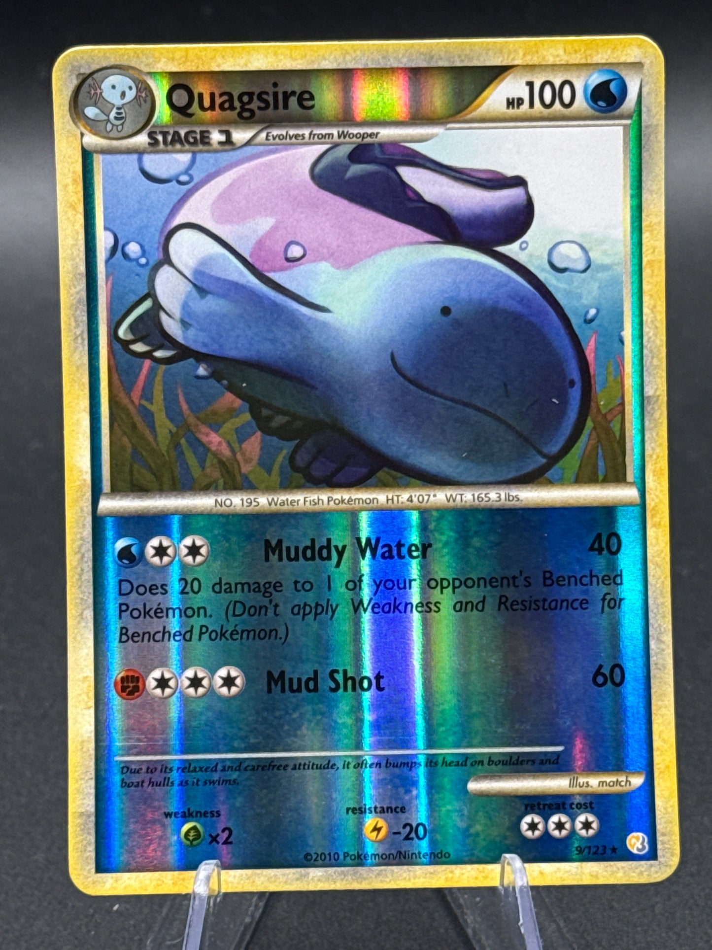 Pokémon TCG: 2010 Quagsire 9/123 - HeartGold SoulSilver - Reverse Holo