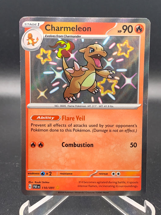 Pokémon TCG: 2024 Charmeleon 110/091 S&V Paldean Fates Baby Shiny