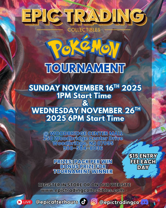 EPIC Pokémon Tournament - Wednesday - 11/26/2025 - Woodbridge