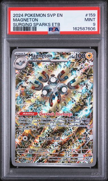 PSA 9 Pokemon TCG: 2024 Magneton - 159 Surging Sparks